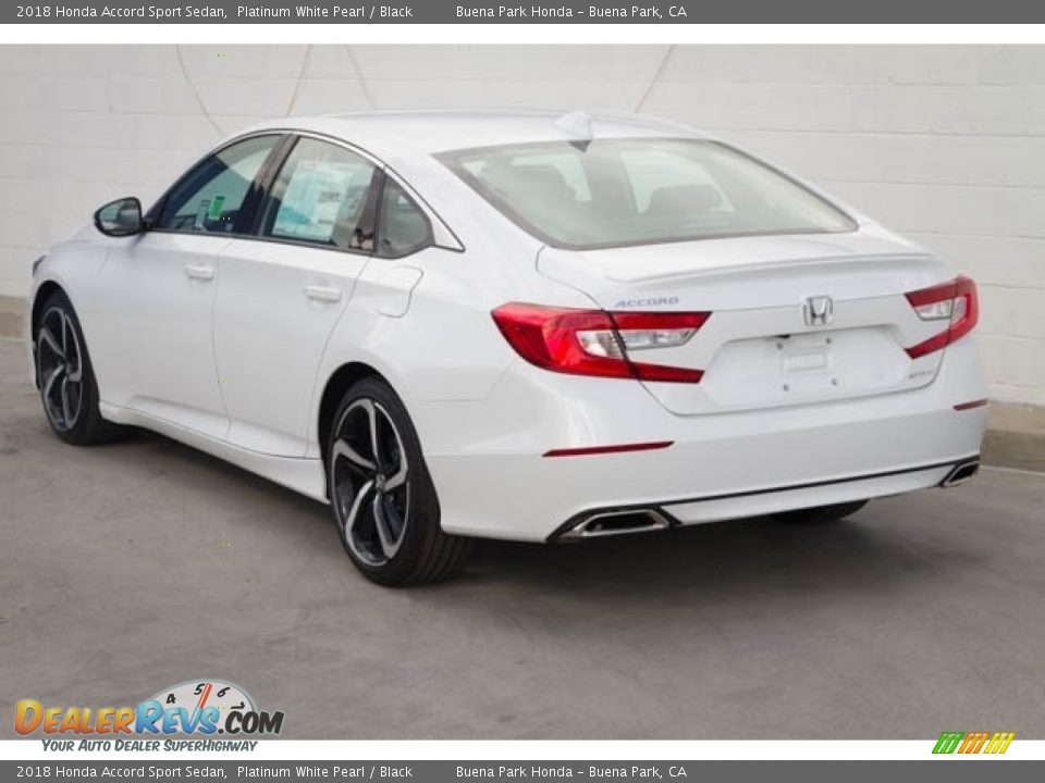 2018 Honda Accord Sport Sedan Platinum White Pearl / Black Photo #2