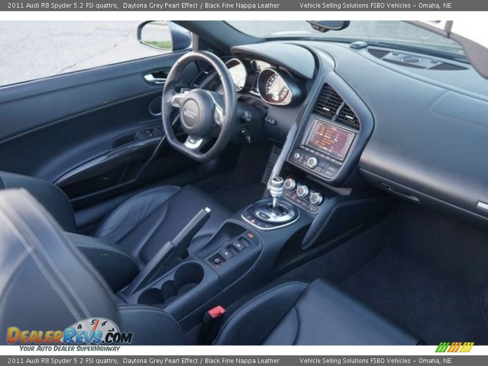 2011 Audi R8 Spyder 5.2 FSI quattro Daytona Grey Pearl Effect / Black Fine Nappa Leather Photo #5