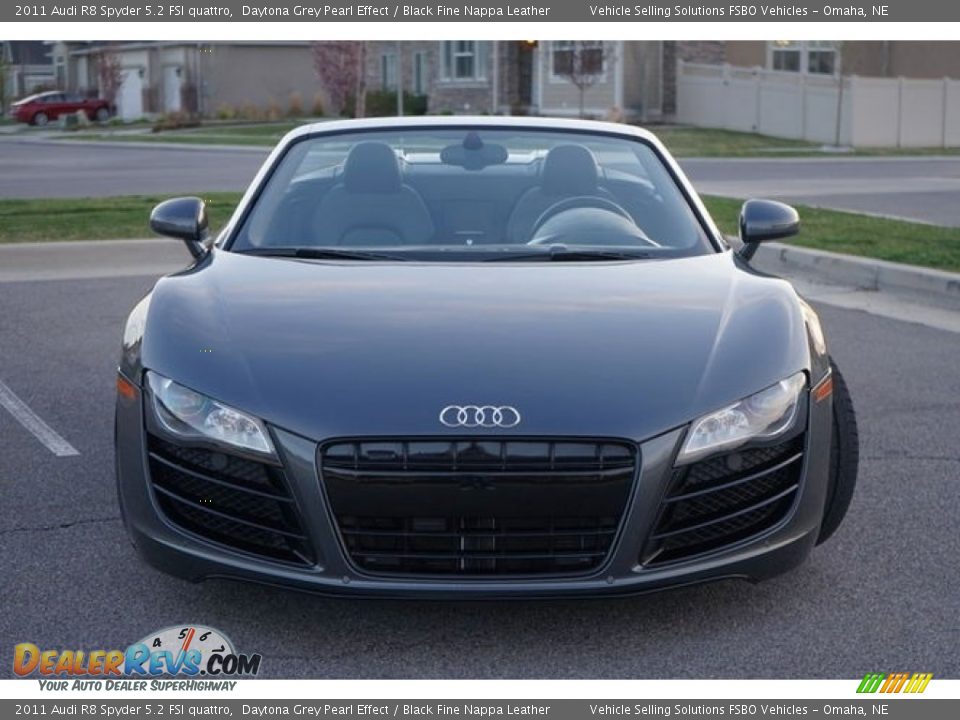 2011 Audi R8 Spyder 5.2 FSI quattro Daytona Grey Pearl Effect / Black Fine Nappa Leather Photo #9