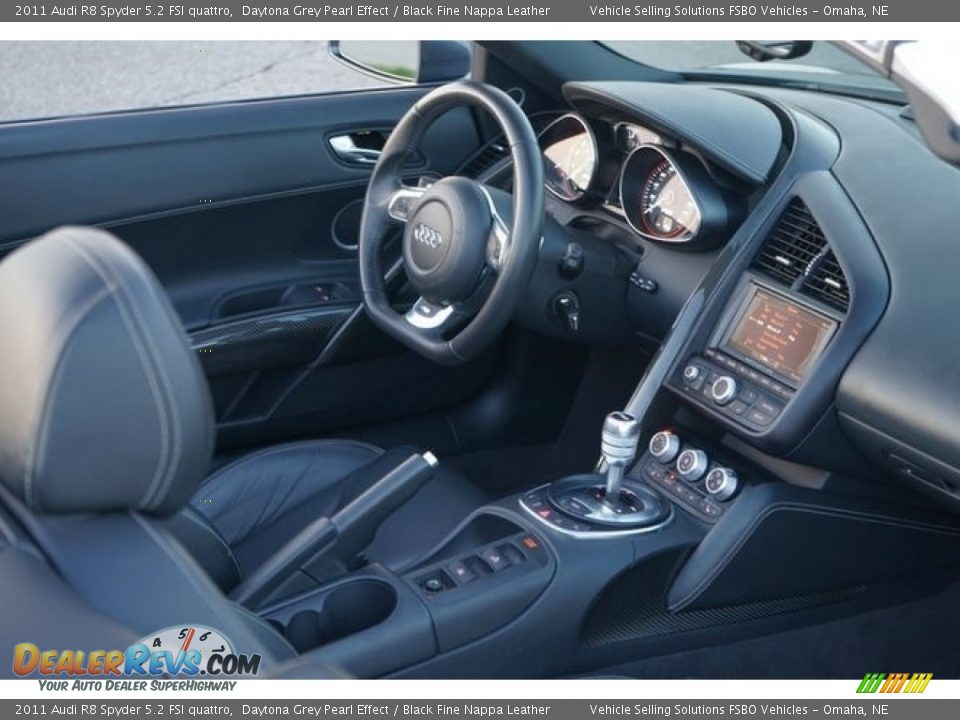 2011 Audi R8 Spyder 5.2 FSI quattro Daytona Grey Pearl Effect / Black Fine Nappa Leather Photo #19