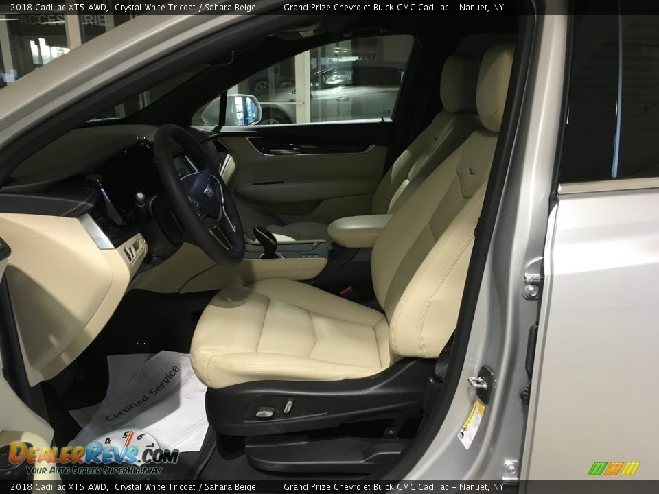 2018 Cadillac XT5 AWD Crystal White Tricoat / Sahara Beige Photo #8