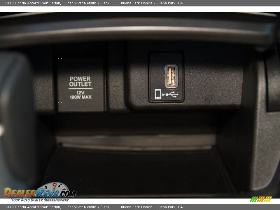 2018 Honda Accord Sport Sedan Lunar Silver Metallic / Black Photo #26