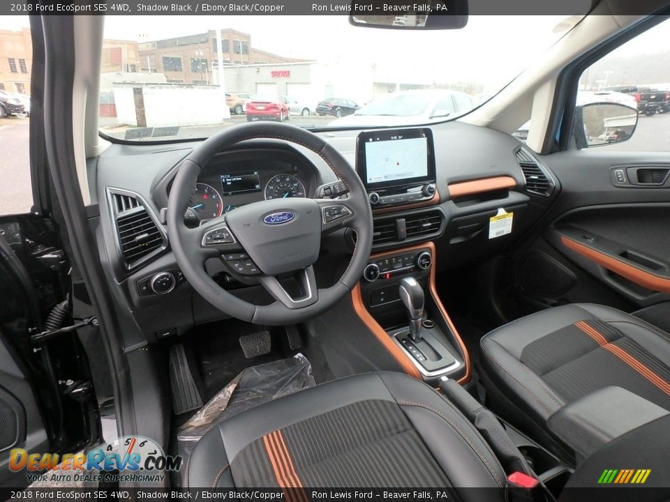 Ebony Black/Copper Interior - 2018 Ford EcoSport SES 4WD Photo #12