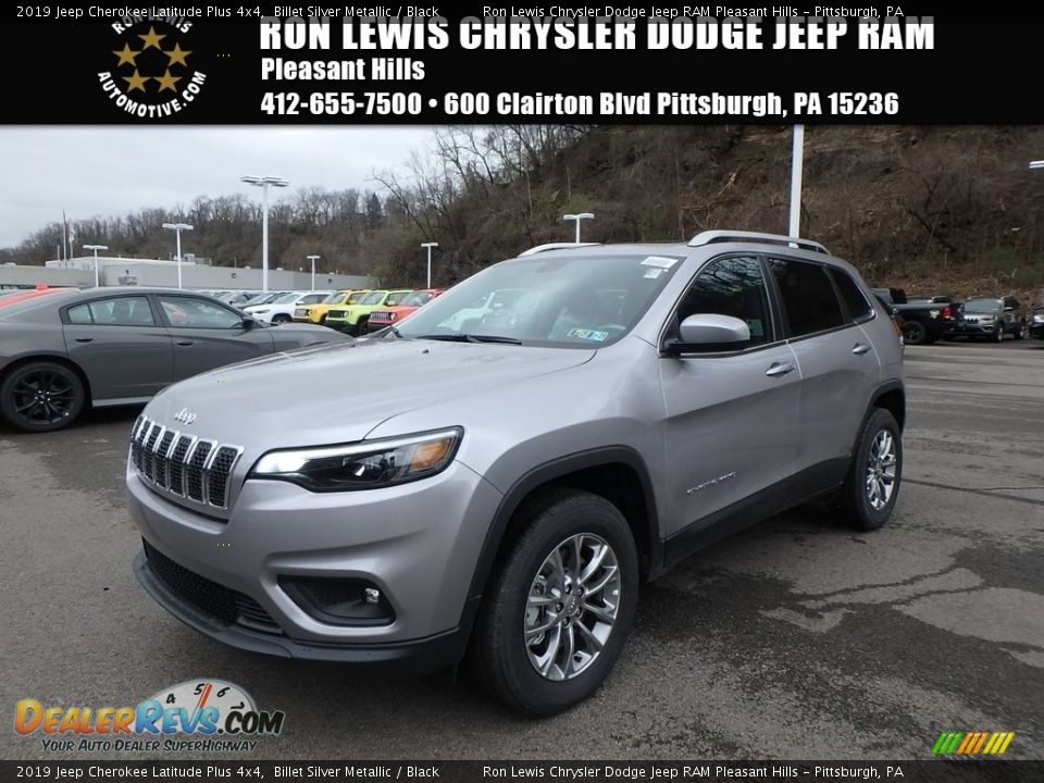 2019 Jeep Cherokee Latitude Plus 4x4 Billet Silver Metallic / Black Photo #1