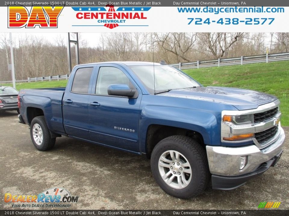 2018 Chevrolet Silverado 1500 LT Double Cab 4x4 Deep Ocean Blue Metallic / Jet Black Photo #1