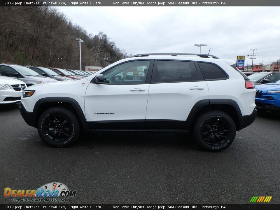2019 Jeep Cherokee Trailhawk 4x4 Bright White / Black Photo #2