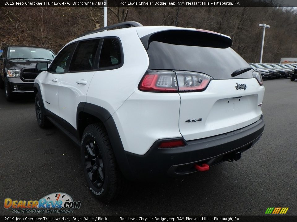 2019 Jeep Cherokee Trailhawk 4x4 Bright White / Black Photo #3