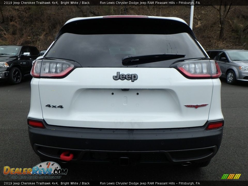 2019 Jeep Cherokee Trailhawk 4x4 Bright White / Black Photo #4