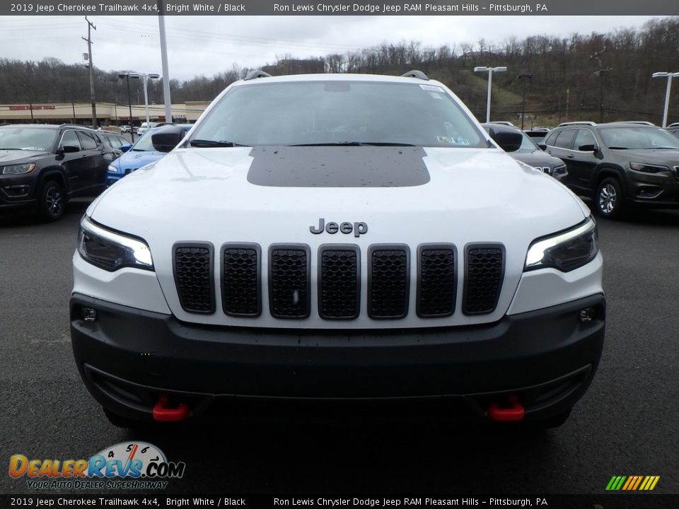 2019 Jeep Cherokee Trailhawk 4x4 Bright White / Black Photo #8