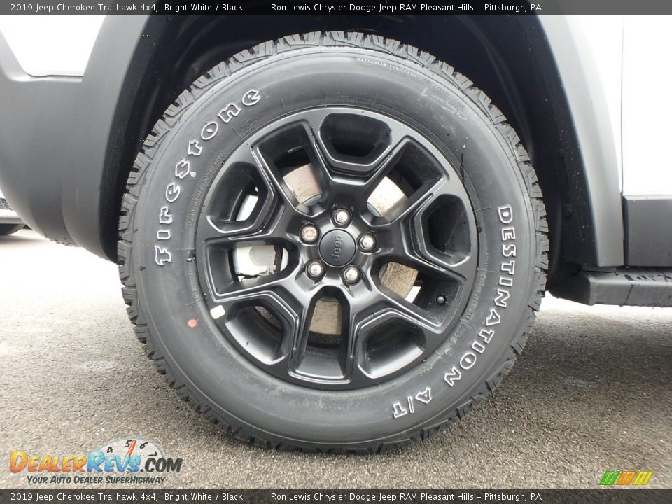 2019 Jeep Cherokee Trailhawk 4x4 Bright White / Black Photo #9