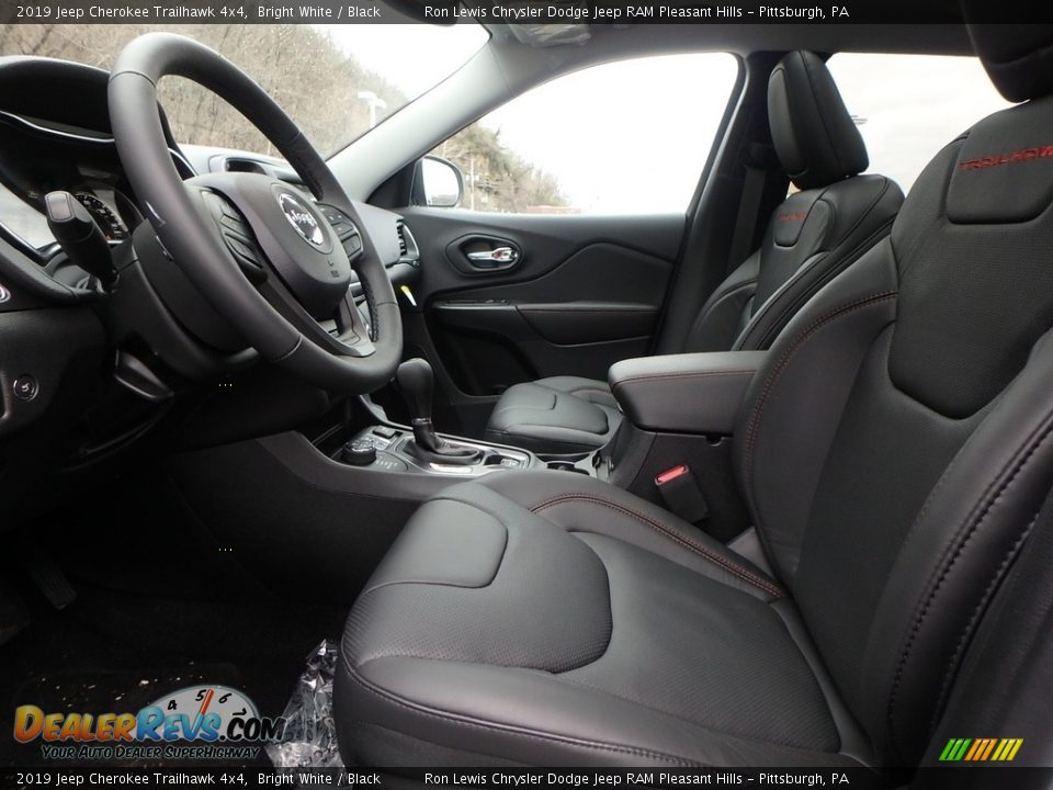 2019 Jeep Cherokee Trailhawk 4x4 Bright White / Black Photo #10
