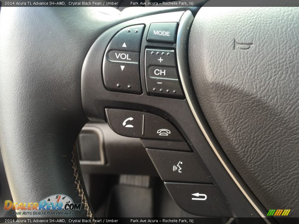 2014 Acura TL Advance SH-AWD Crystal Black Pearl / Umber Photo #18