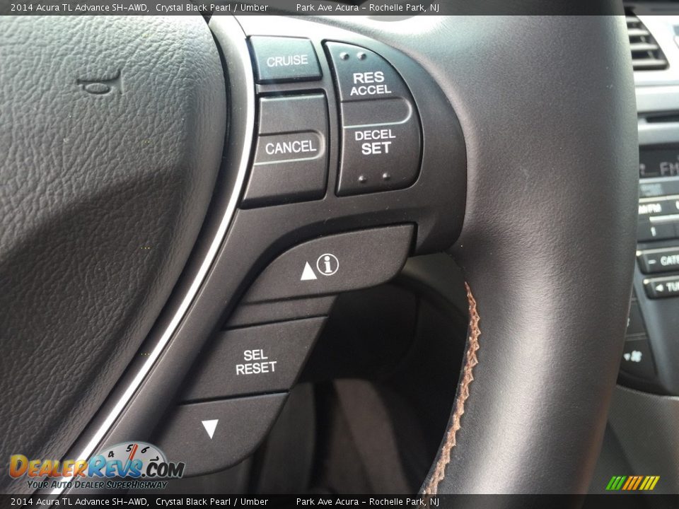 2014 Acura TL Advance SH-AWD Crystal Black Pearl / Umber Photo #19