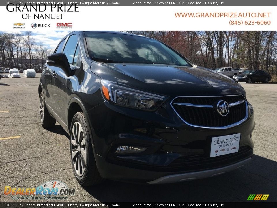 2018 Buick Encore Preferred II AWD Ebony Twilight Metallic / Ebony Photo #1