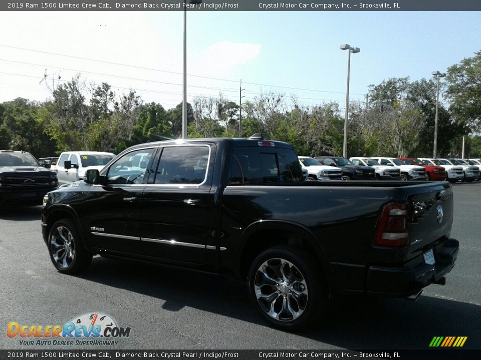 2019 Ram 1500 Limited Crew Cab Diamond Black Crystal Pearl / Indigo/Frost Photo #3
