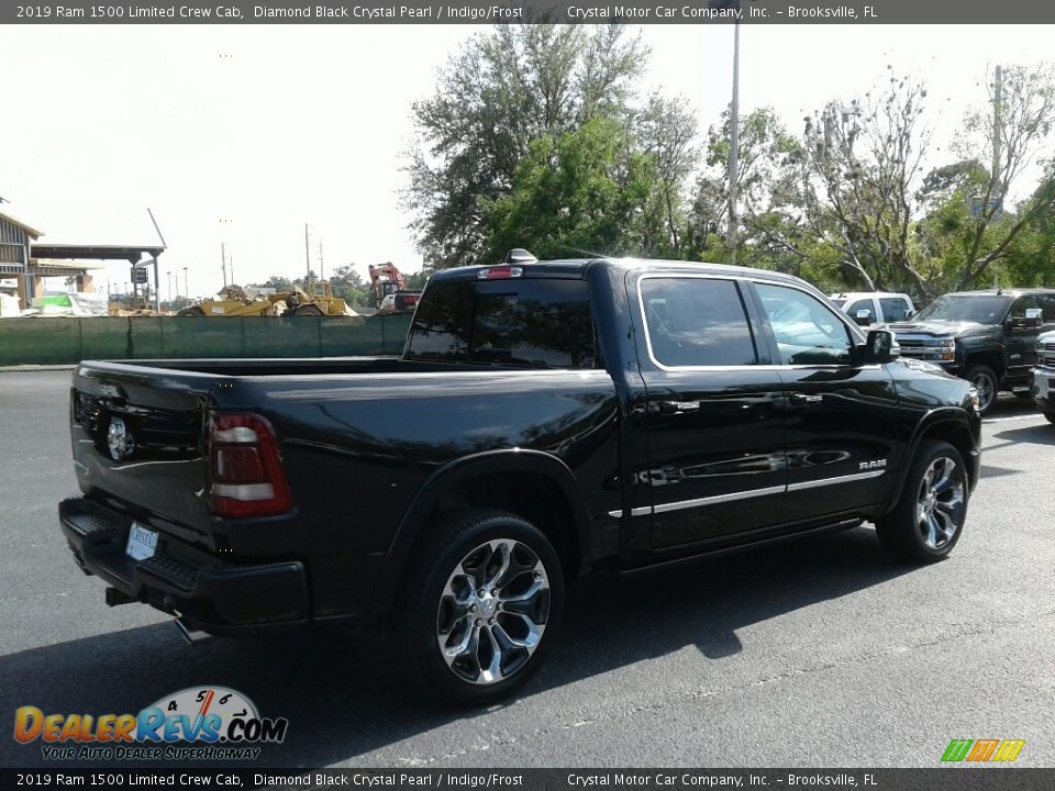 2019 Ram 1500 Limited Crew Cab Diamond Black Crystal Pearl / Indigo/Frost Photo #5