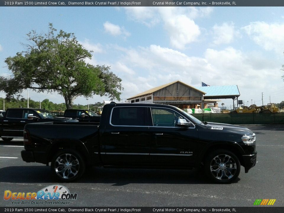 2019 Ram 1500 Limited Crew Cab Diamond Black Crystal Pearl / Indigo/Frost Photo #6