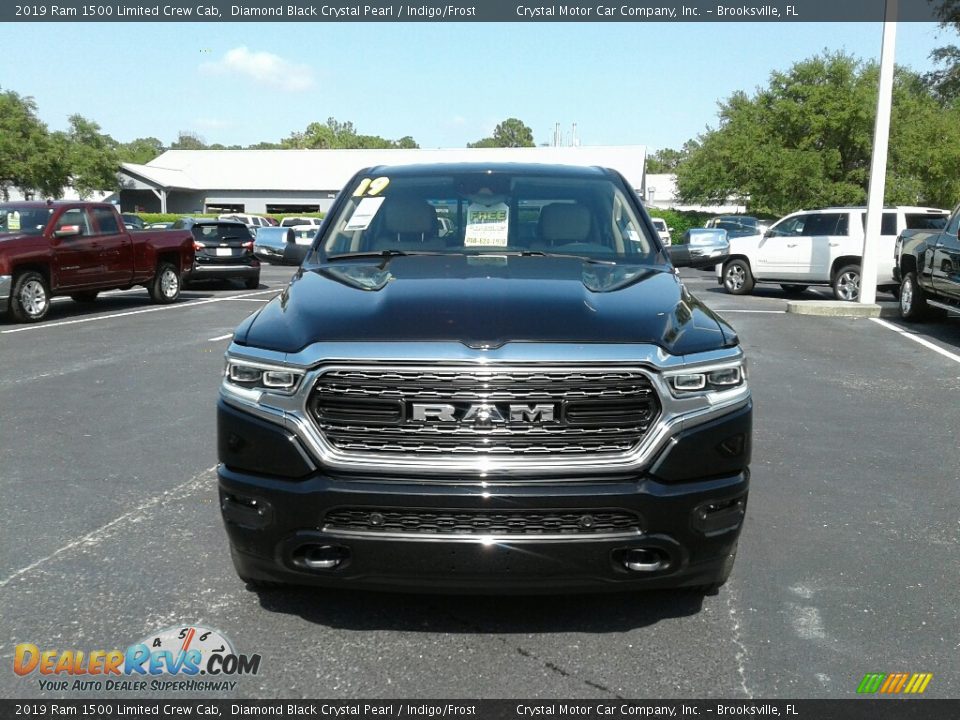 2019 Ram 1500 Limited Crew Cab Diamond Black Crystal Pearl / Indigo/Frost Photo #8