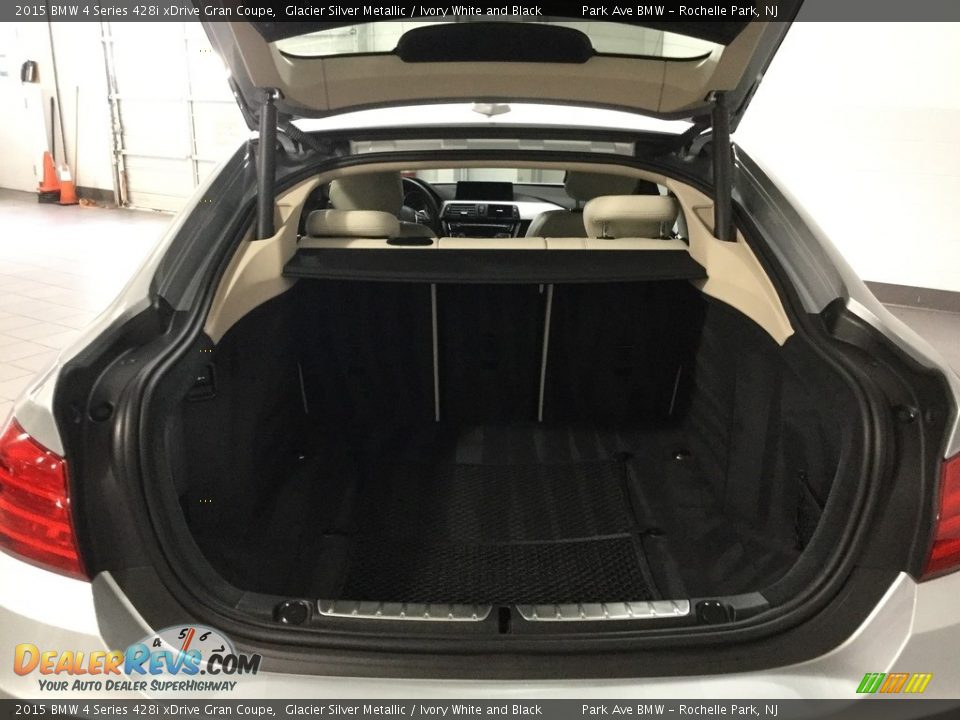 2015 BMW 4 Series 428i xDrive Gran Coupe Glacier Silver Metallic / Ivory White and Black Photo #29
