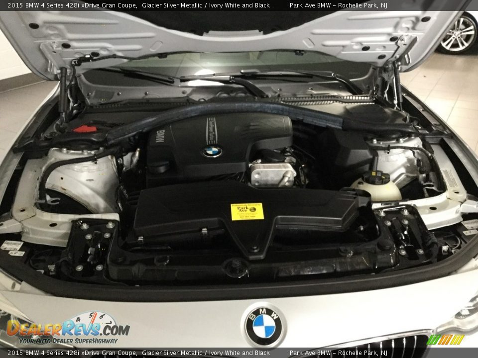 2015 BMW 4 Series 428i xDrive Gran Coupe Glacier Silver Metallic / Ivory White and Black Photo #30