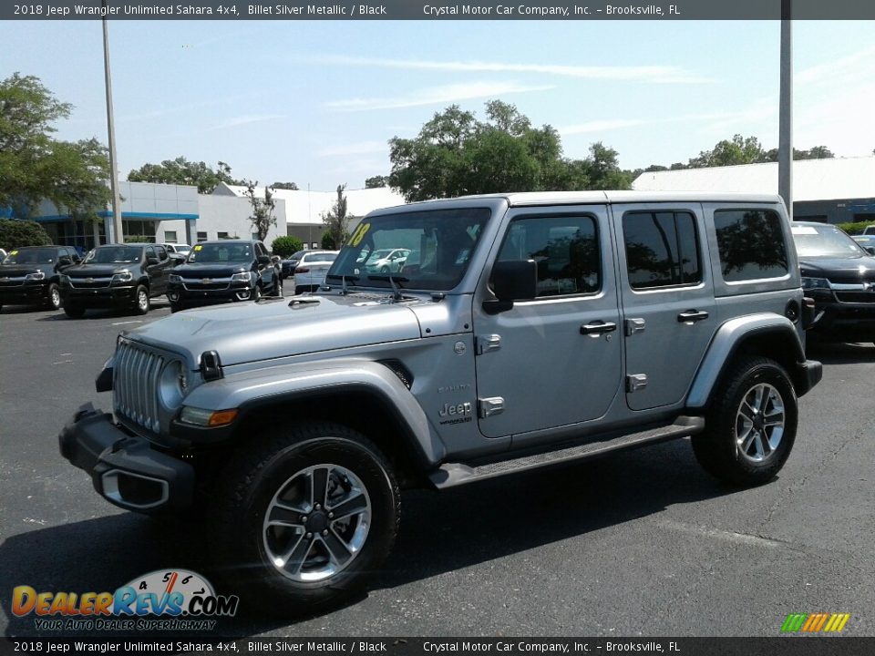 2018 Jeep Wrangler Unlimited Sahara 4x4 Billet Silver Metallic / Black Photo #1