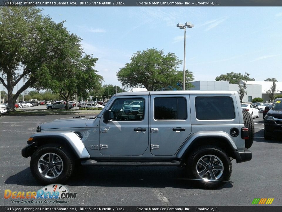 2018 Jeep Wrangler Unlimited Sahara 4x4 Billet Silver Metallic / Black Photo #2