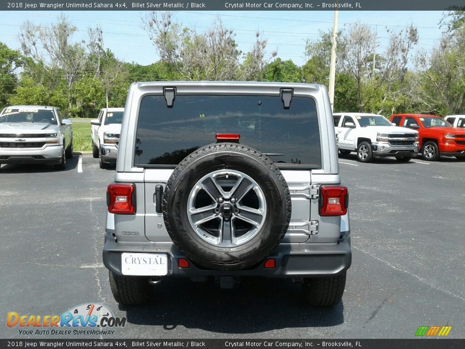 2018 Jeep Wrangler Unlimited Sahara 4x4 Billet Silver Metallic / Black Photo #4