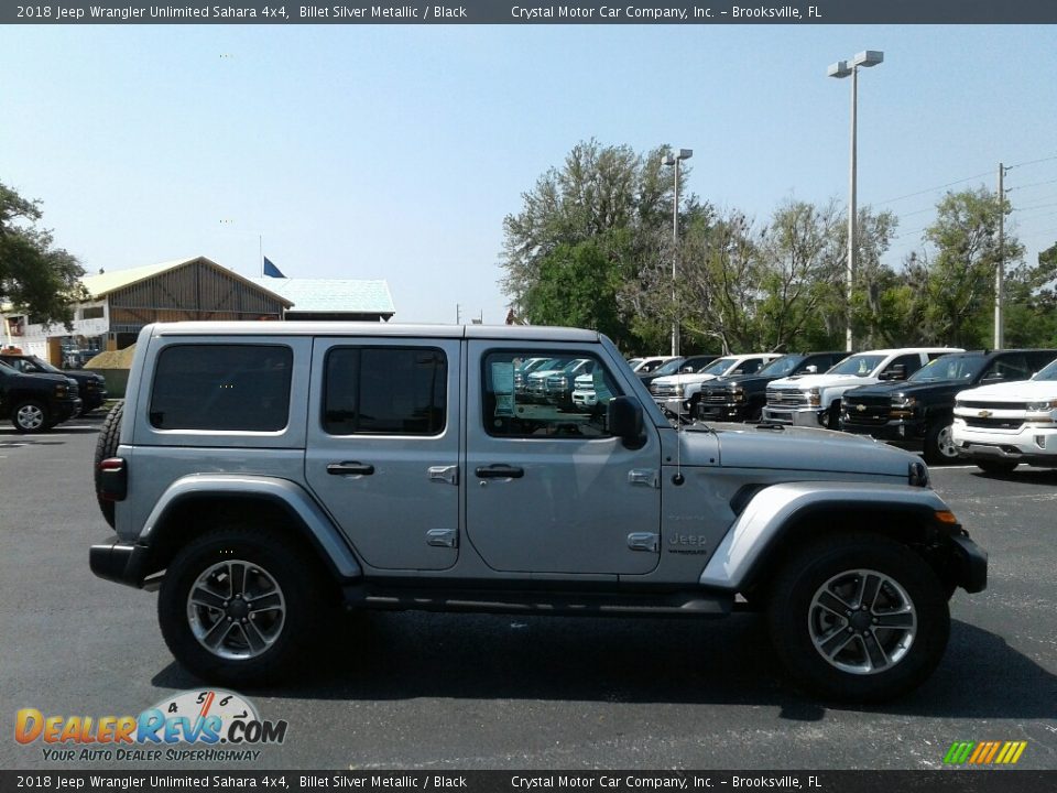2018 Jeep Wrangler Unlimited Sahara 4x4 Billet Silver Metallic / Black Photo #6