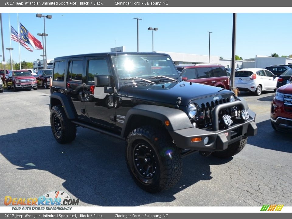 2017 Jeep Wrangler Unlimited Sport 4x4 Black / Black Photo #1