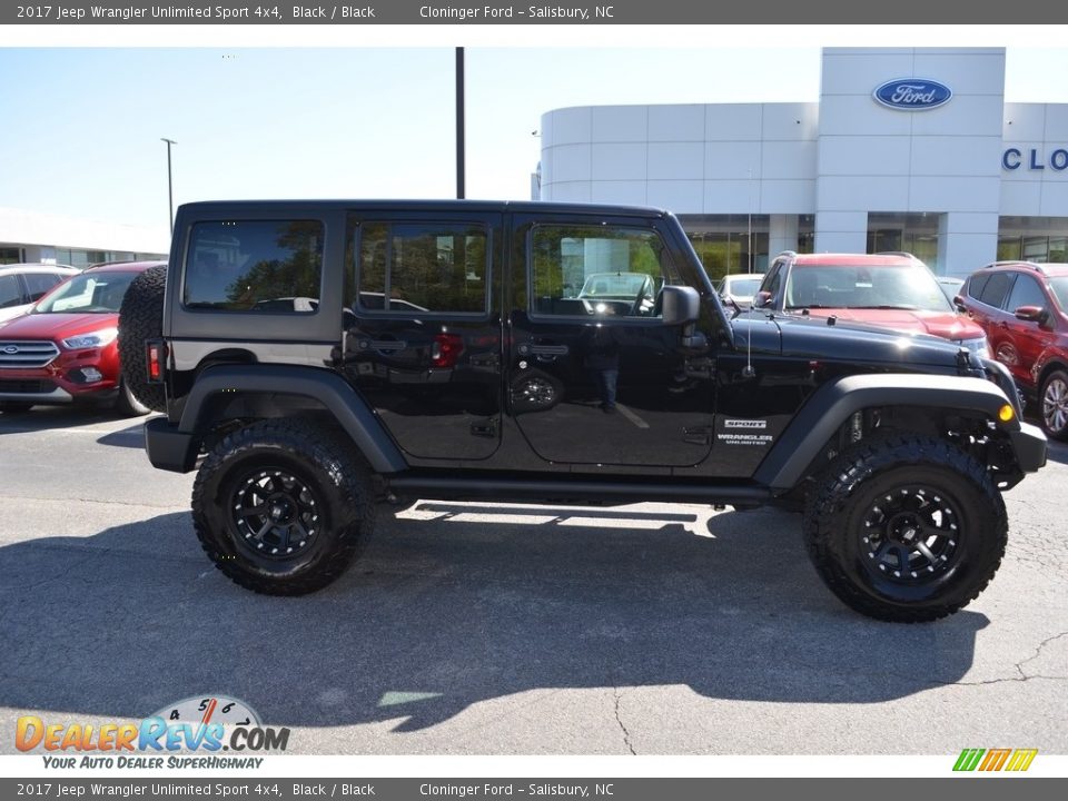 2017 Jeep Wrangler Unlimited Sport 4x4 Black / Black Photo #2