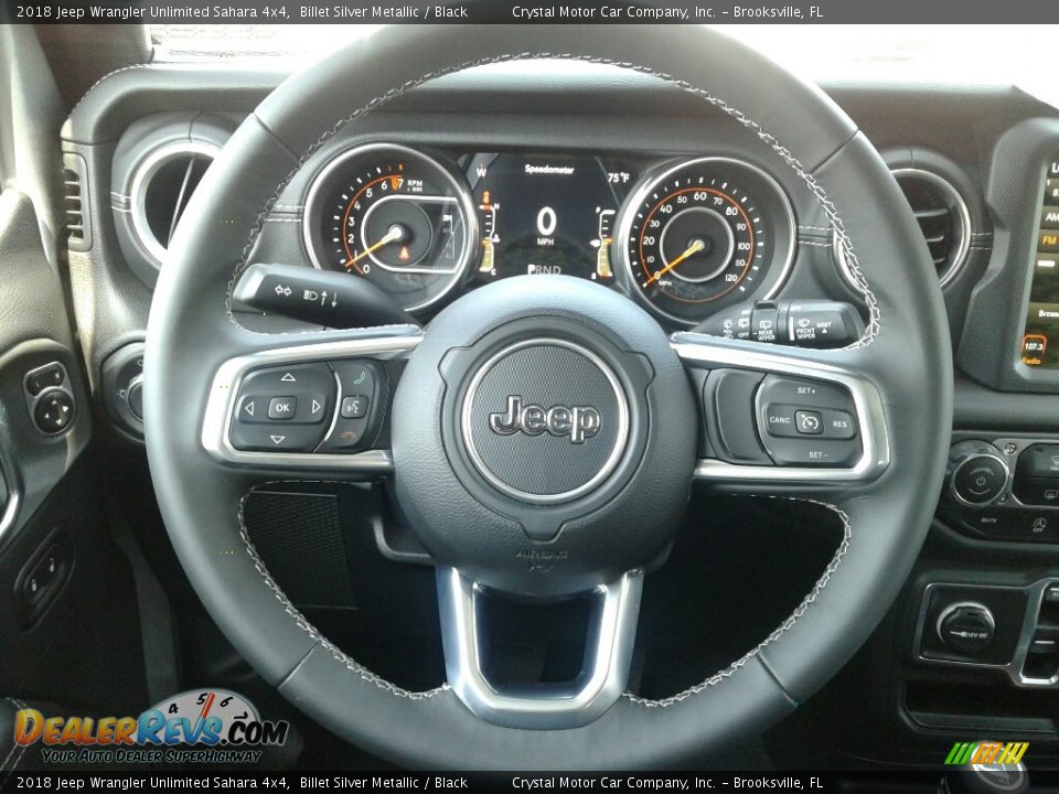 2018 Jeep Wrangler Unlimited Sahara 4x4 Billet Silver Metallic / Black Photo #14