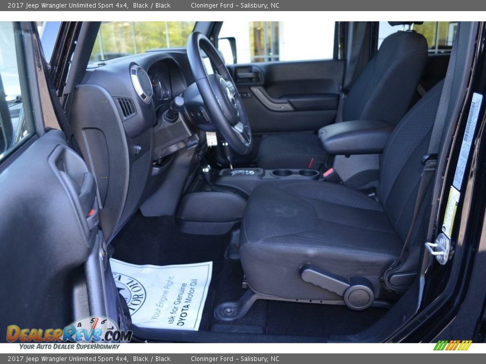2017 Jeep Wrangler Unlimited Sport 4x4 Black / Black Photo #11