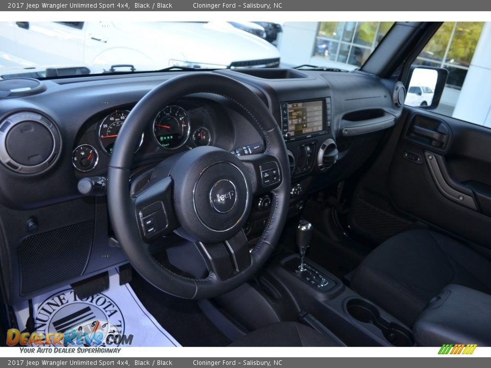2017 Jeep Wrangler Unlimited Sport 4x4 Black / Black Photo #12