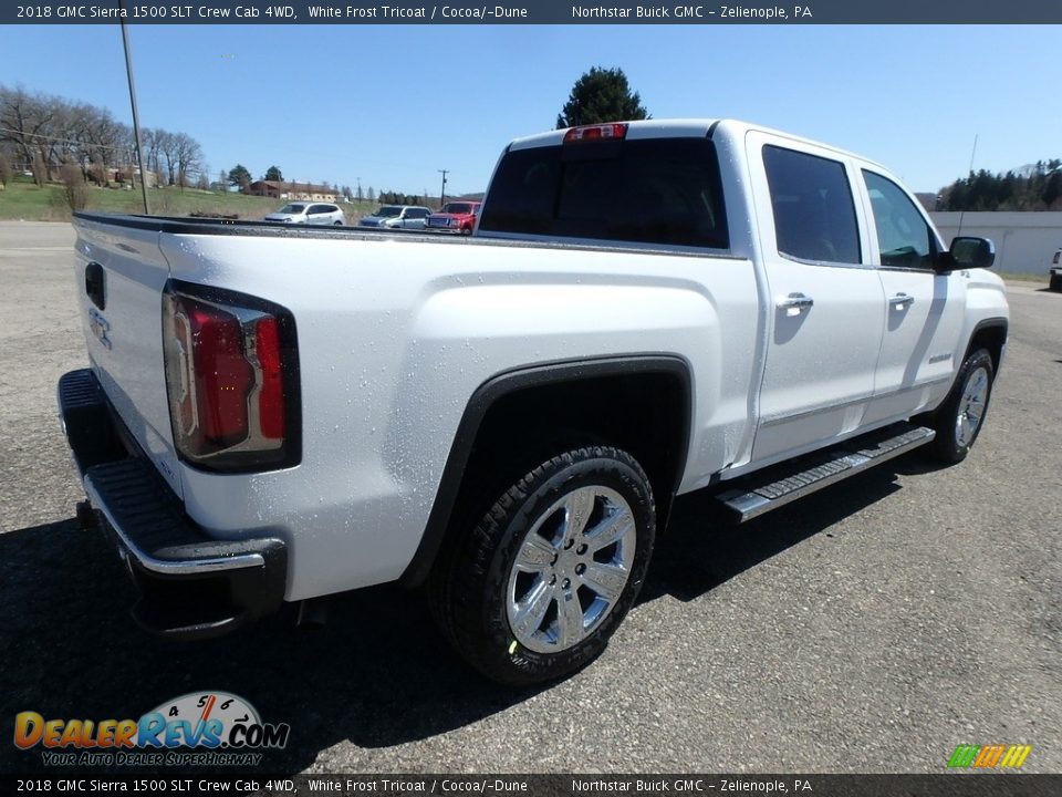 2018 GMC Sierra 1500 SLT Crew Cab 4WD White Frost Tricoat / Cocoa/­Dune Photo #5