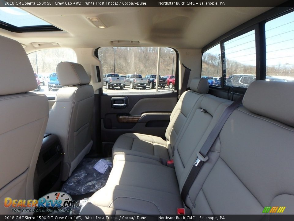 2018 GMC Sierra 1500 SLT Crew Cab 4WD White Frost Tricoat / Cocoa/­Dune Photo #11