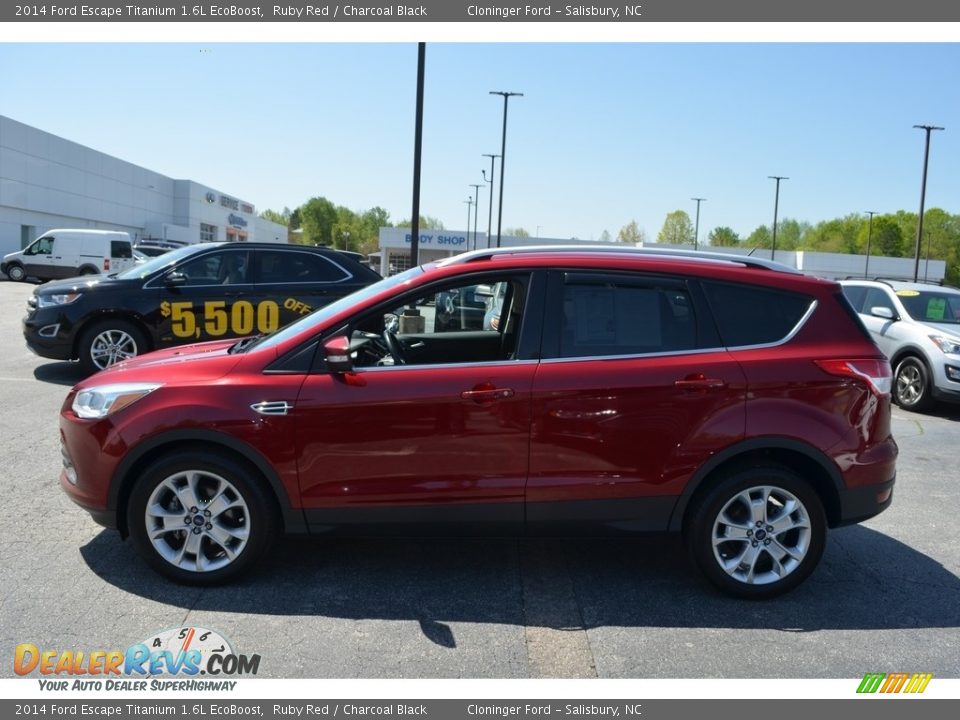 2014 Ford Escape Titanium 1.6L EcoBoost Ruby Red / Charcoal Black Photo #5