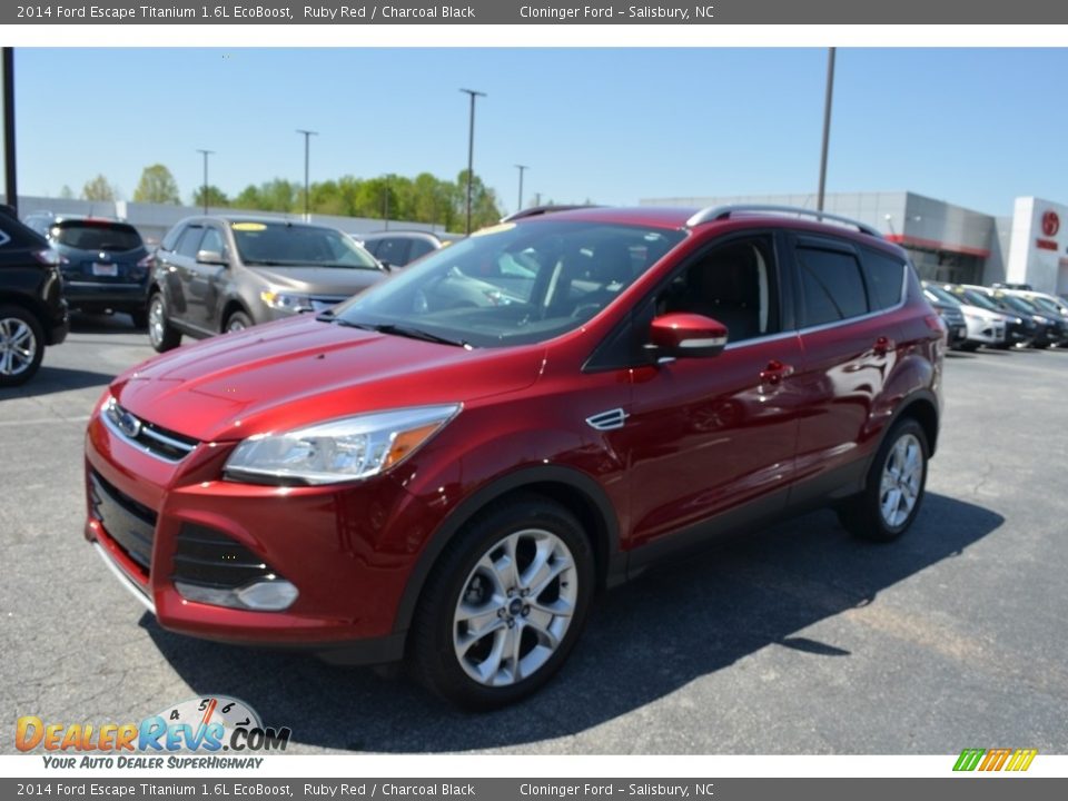 2014 Ford Escape Titanium 1.6L EcoBoost Ruby Red / Charcoal Black Photo #6