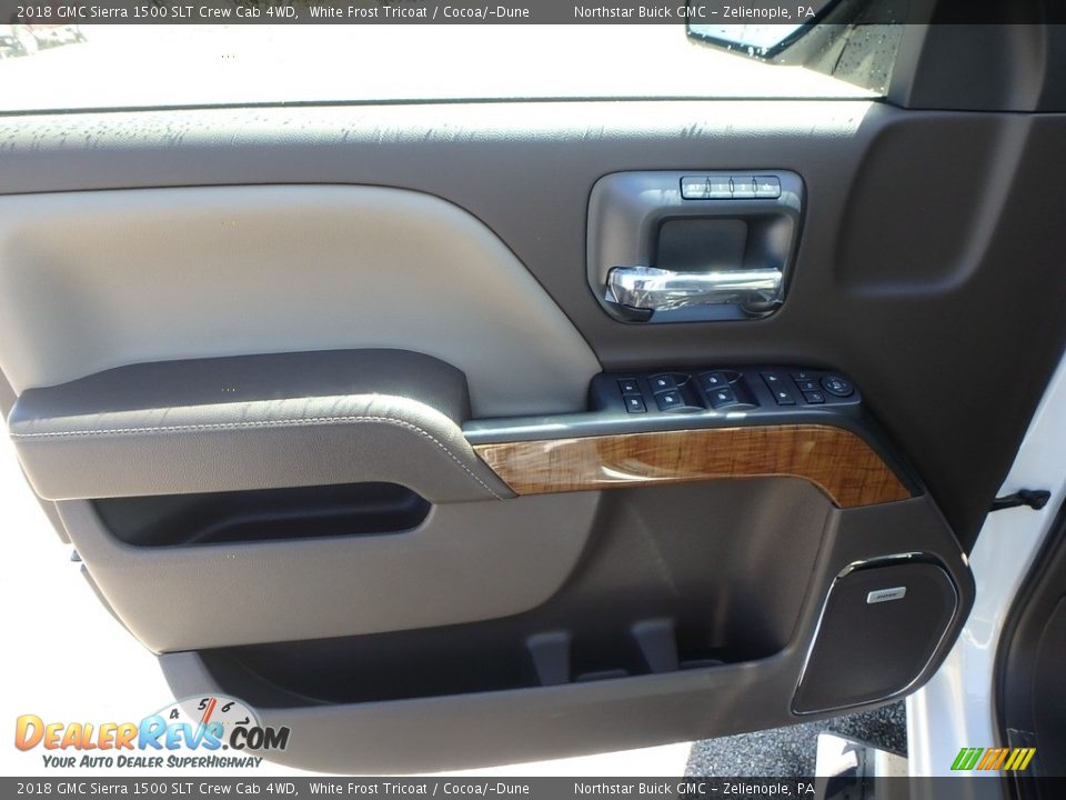 2018 GMC Sierra 1500 SLT Crew Cab 4WD White Frost Tricoat / Cocoa/­Dune Photo #13