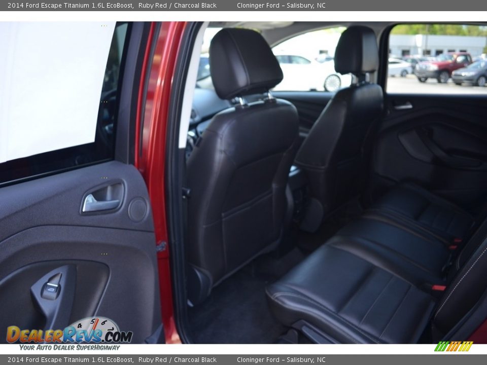 2014 Ford Escape Titanium 1.6L EcoBoost Ruby Red / Charcoal Black Photo #10