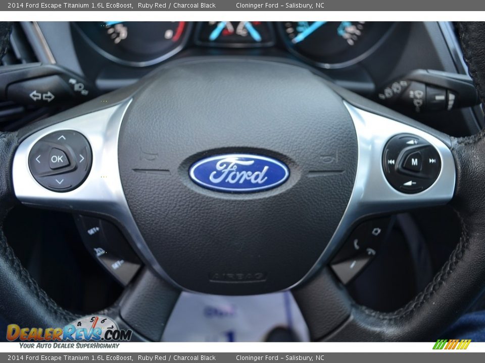 2014 Ford Escape Titanium 1.6L EcoBoost Ruby Red / Charcoal Black Photo #22