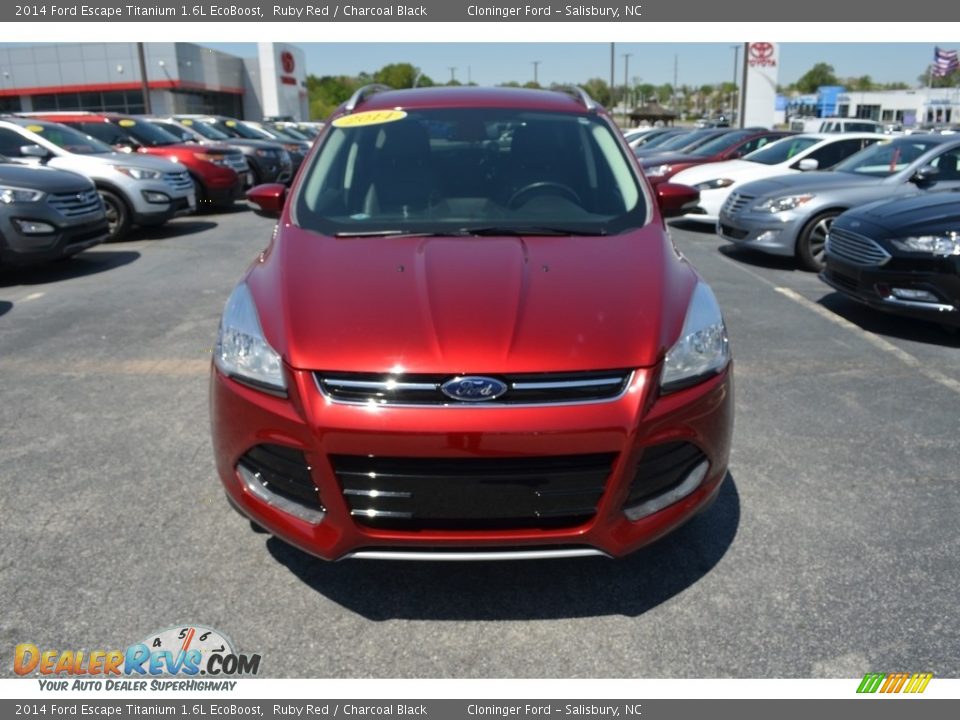 2014 Ford Escape Titanium 1.6L EcoBoost Ruby Red / Charcoal Black Photo #26