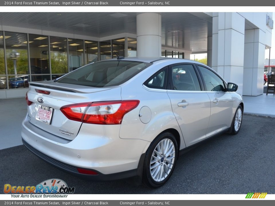 2014 Ford Focus Titanium Sedan Ingot Silver / Charcoal Black Photo #3
