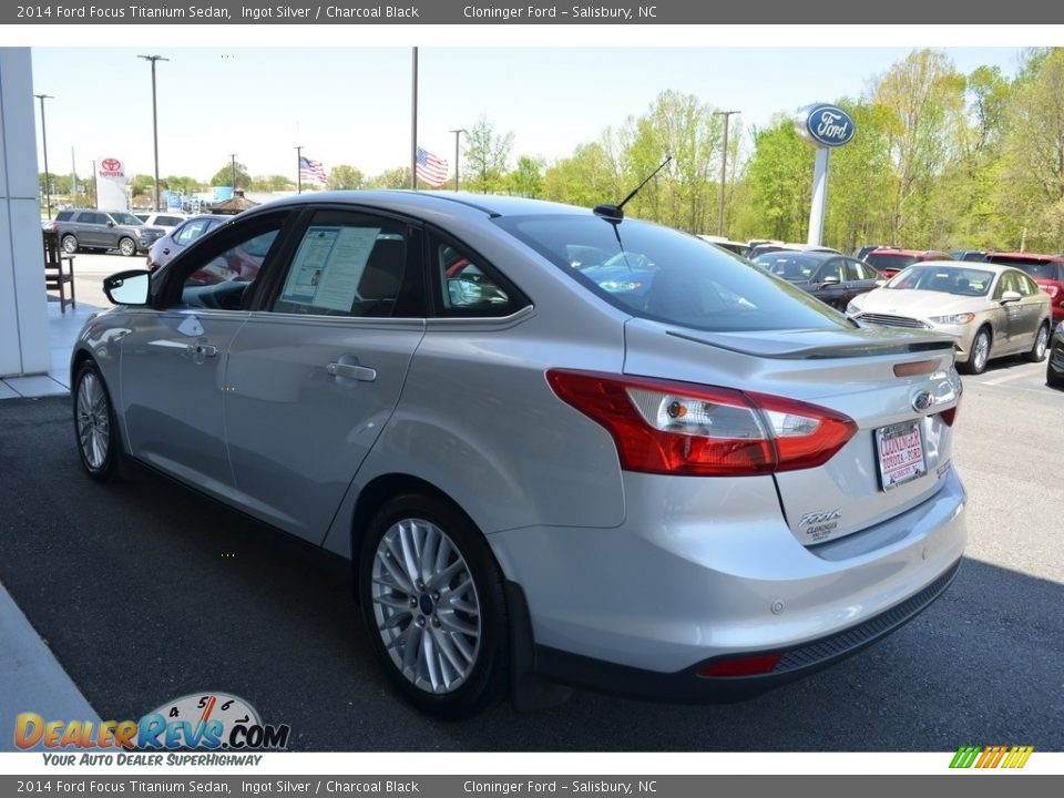 2014 Ford Focus Titanium Sedan Ingot Silver / Charcoal Black Photo #4