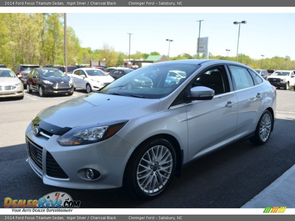 2014 Ford Focus Titanium Sedan Ingot Silver / Charcoal Black Photo #6