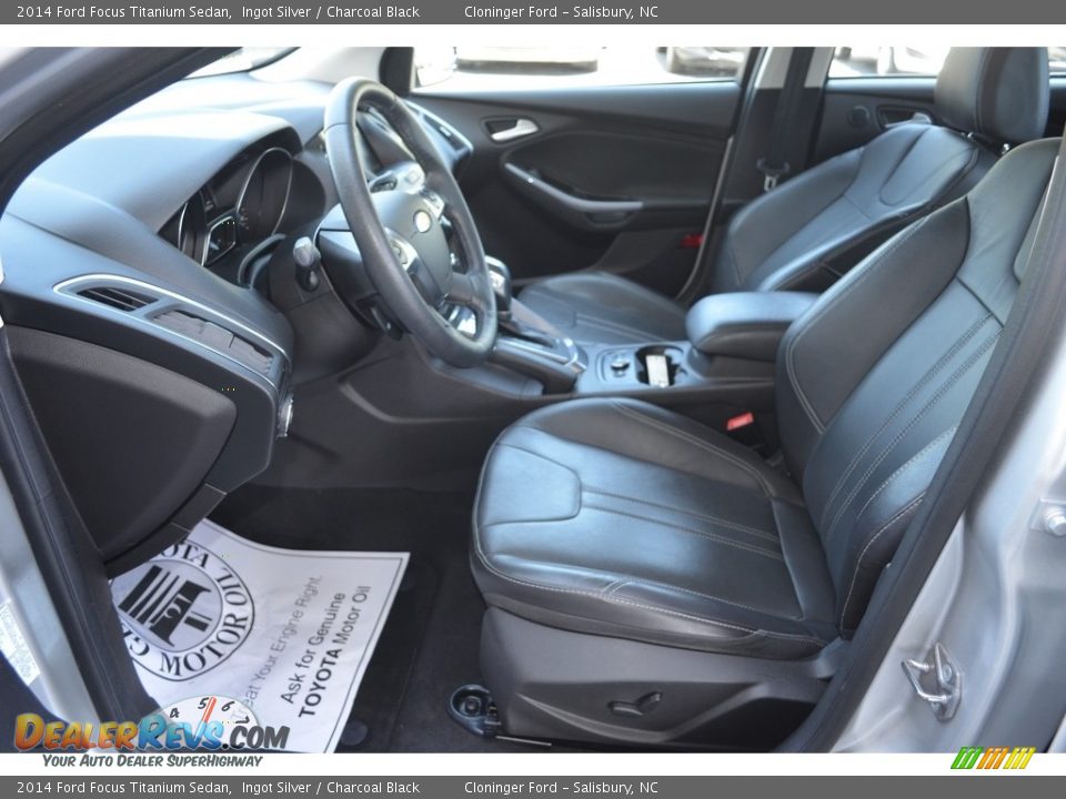 2014 Ford Focus Titanium Sedan Ingot Silver / Charcoal Black Photo #8
