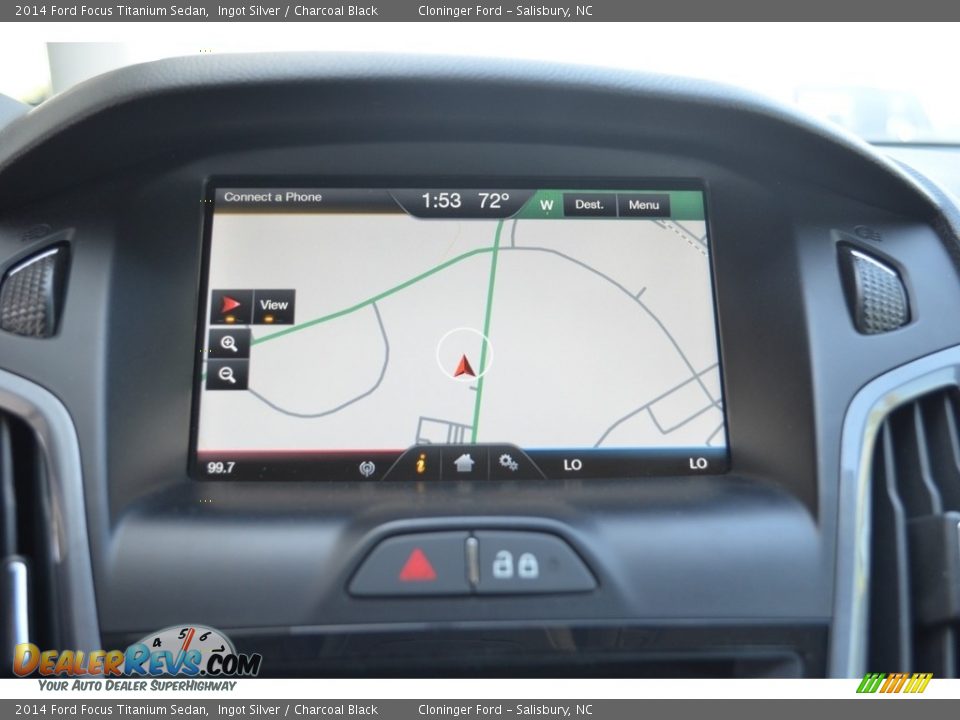 2014 Ford Focus Titanium Sedan Ingot Silver / Charcoal Black Photo #17