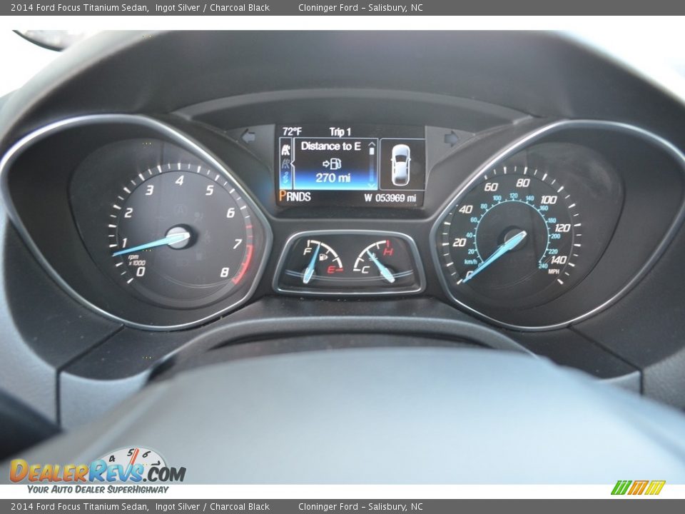 2014 Ford Focus Titanium Sedan Ingot Silver / Charcoal Black Photo #24