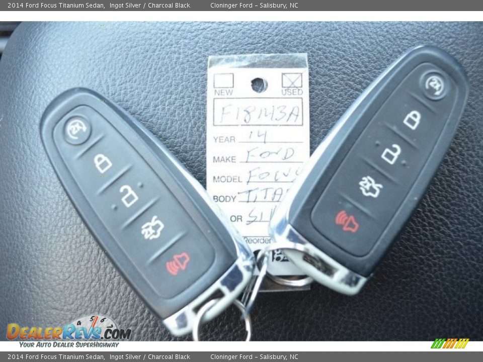 2014 Ford Focus Titanium Sedan Ingot Silver / Charcoal Black Photo #26