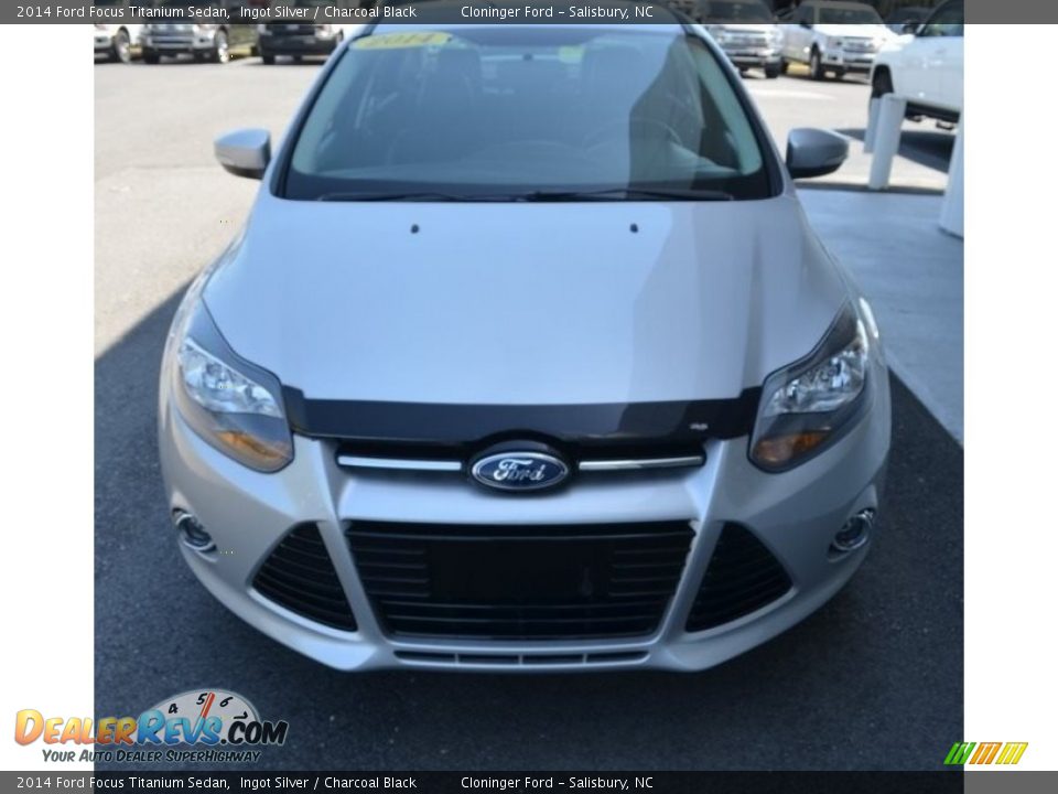 2014 Ford Focus Titanium Sedan Ingot Silver / Charcoal Black Photo #27