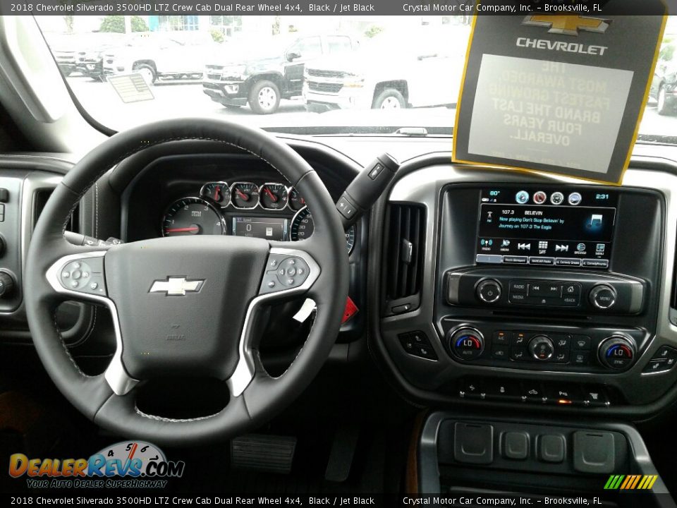 2018 Chevrolet Silverado 3500HD LTZ Crew Cab Dual Rear Wheel 4x4 Black / Jet Black Photo #13